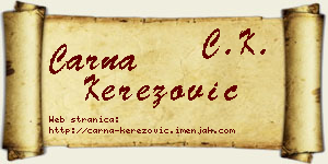 Čarna Kerezović vizit kartica